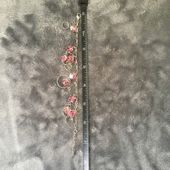 Silver Multi-Pink Crystal Bracelet - Picture 5 of 5